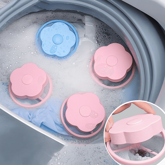 Lot de 4 Capsules Attrape-Poils pour Machine à Laver