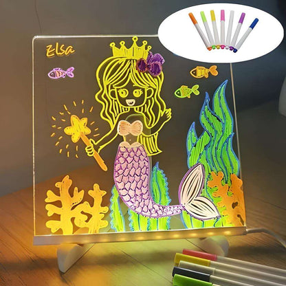 Lumea™ - Tablette de dessin LED magique avec 7 stylos lumineux