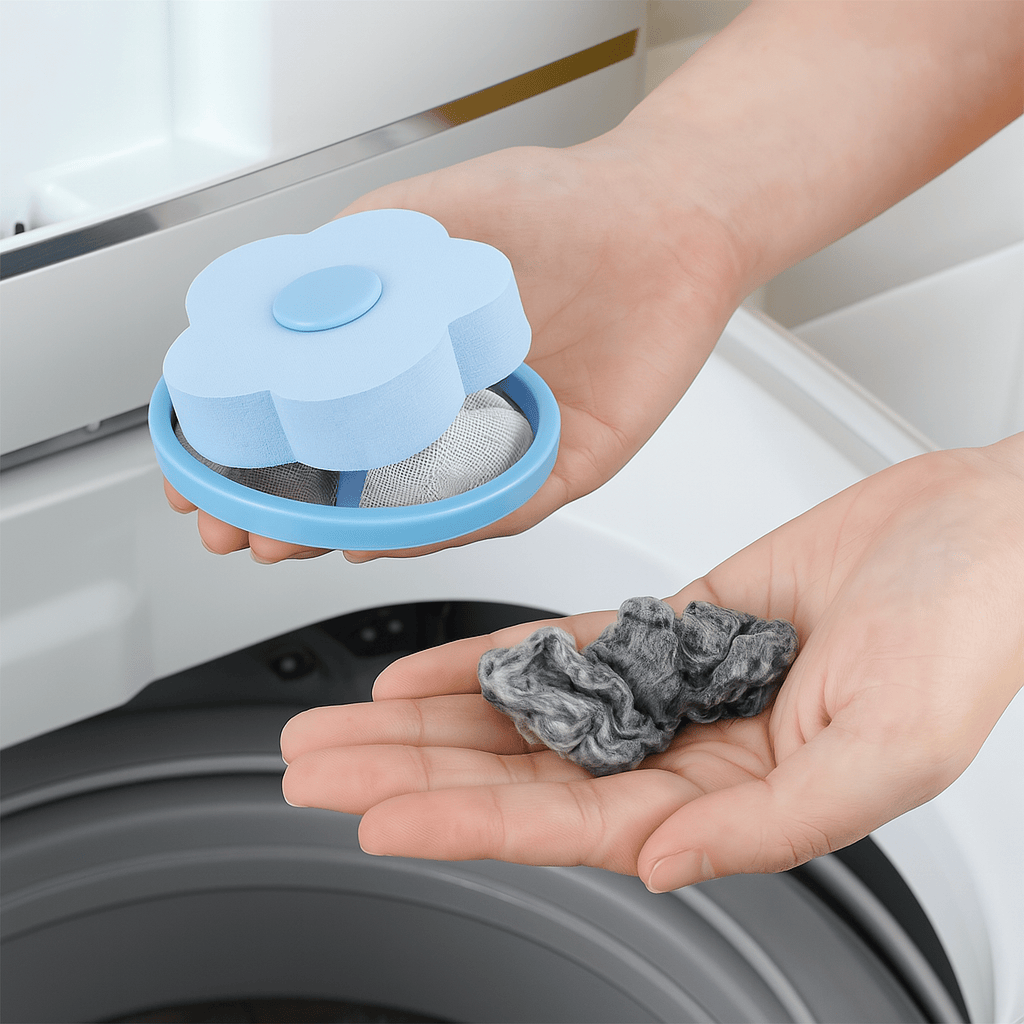 Lot de 4 Capsules Attrape-Poils pour Machine à Laver